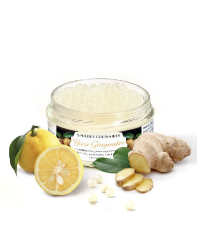 Sphères Culinaires yuzu/gingembre
