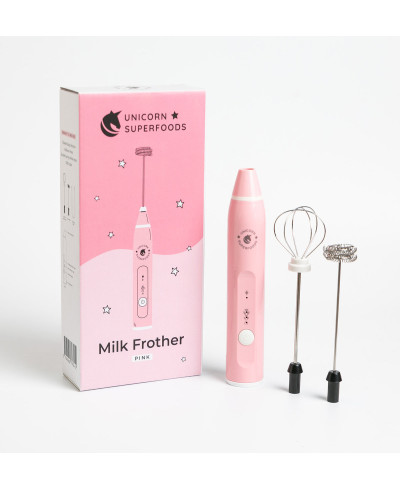 Mousseur à lait portatif rose