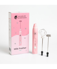 Mousseur à lait portatif rose