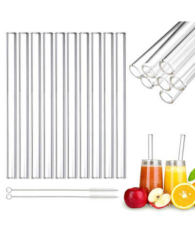 Paille à bubble tea en verre