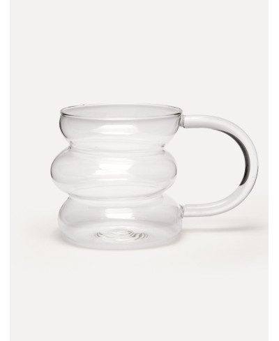Verre bubble décalé avec anse